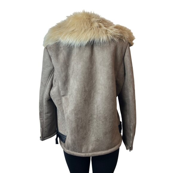 JCL by Nasty Gal Women's Brown "All Fur You" Faux Fur Jacket Sz M - NWT - Picture 3 of 9